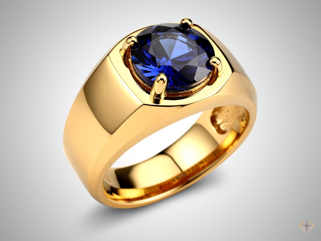Imperial blue sapphire ring by Nate Savard